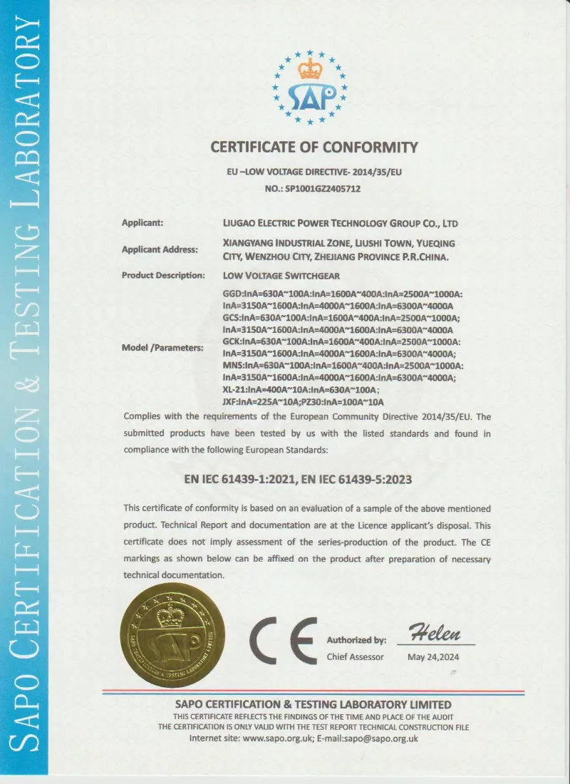 IEC 61439 of MCS Low Voltage Intelligent Drawer Cabinet Switchgear